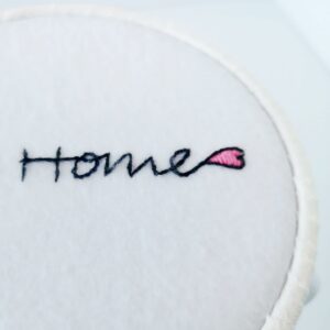 Home with a heart embroidery