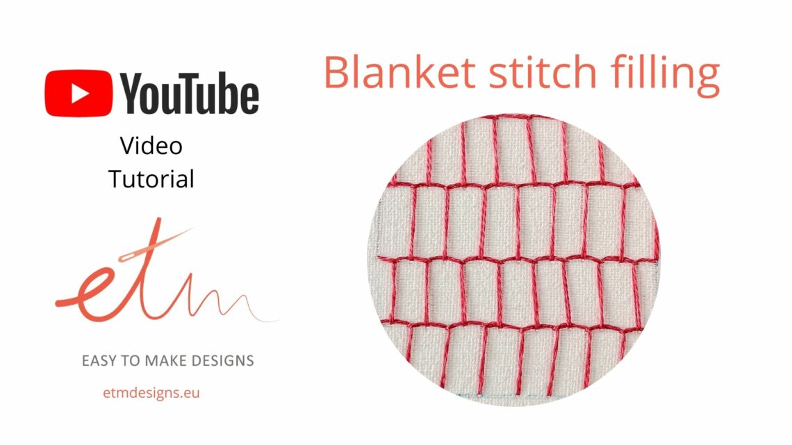 Blanket stitch filling video tutorial cover
