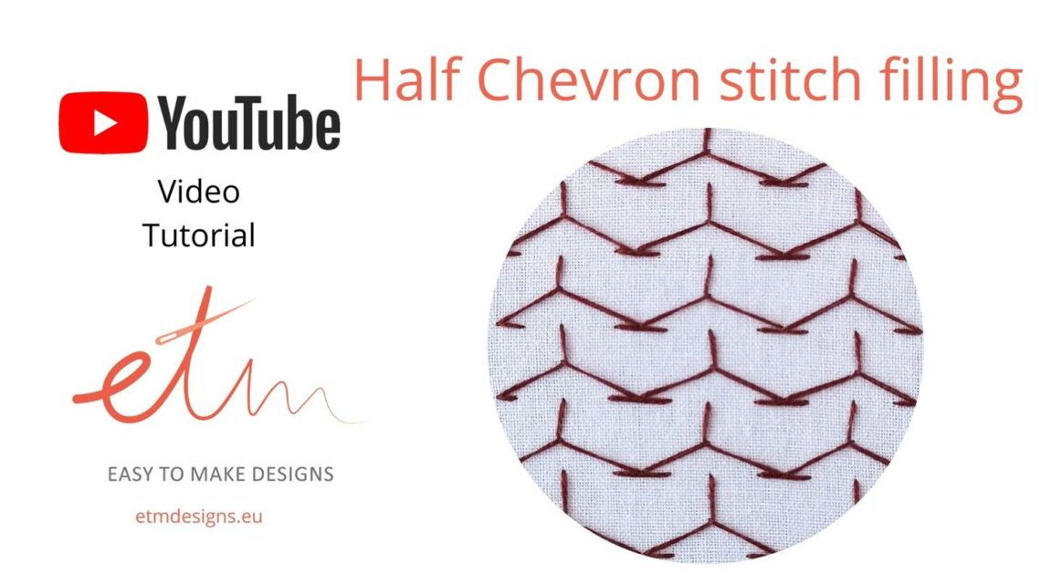 Half chevron stitch filling video tutorial cover photo