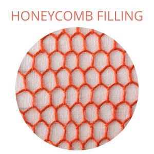 Honeycomb filling stitch embroidery