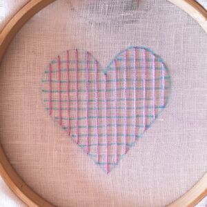 Embroidering the heart step 1