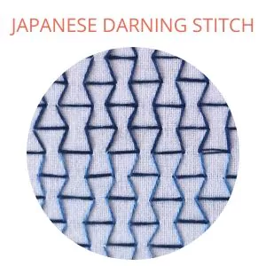 Japanese darning stitch hand embroidery