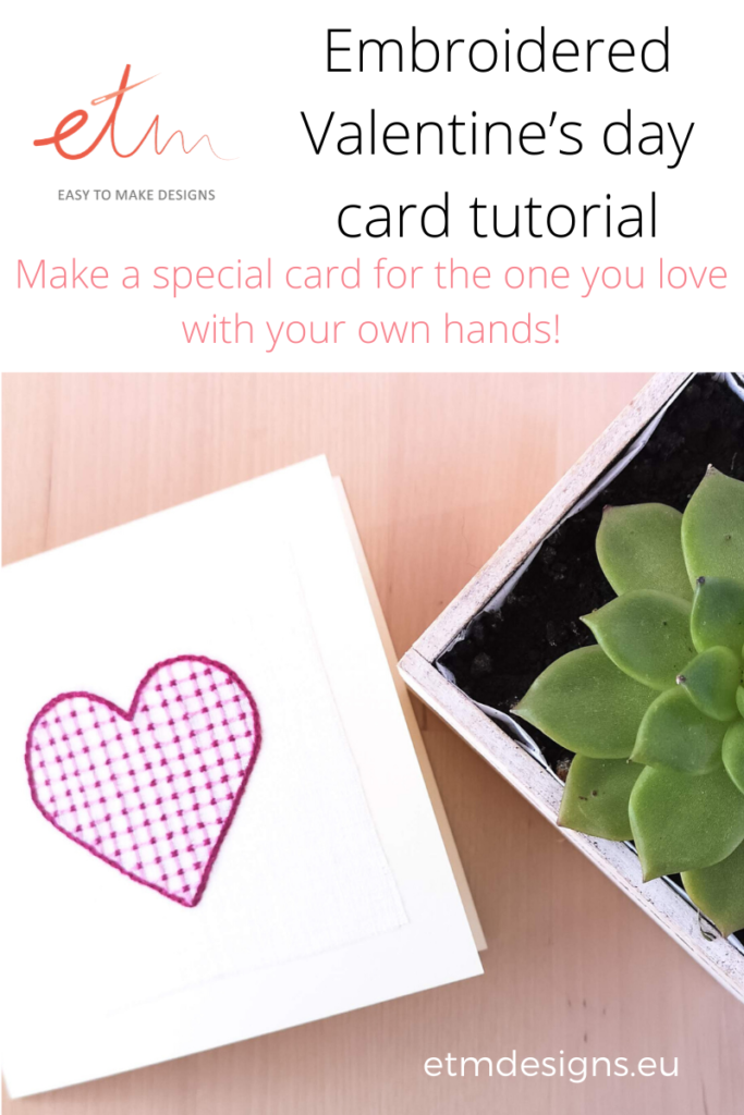 Valentine's day card tutorial pin