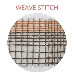 Weave stitch, weaving stitch embroidery