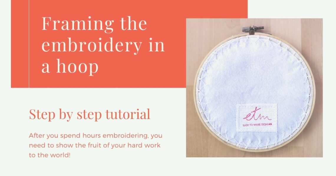 Framing the embroidery in a hoop cover photo
