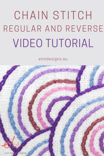 Chain stitch video tutorial PIN