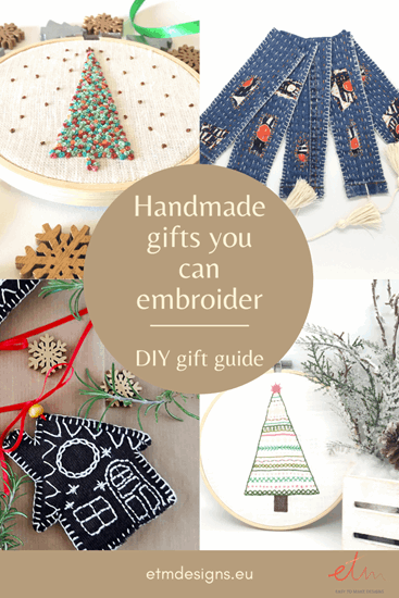 Hand embroidered gift ideas for Christmas