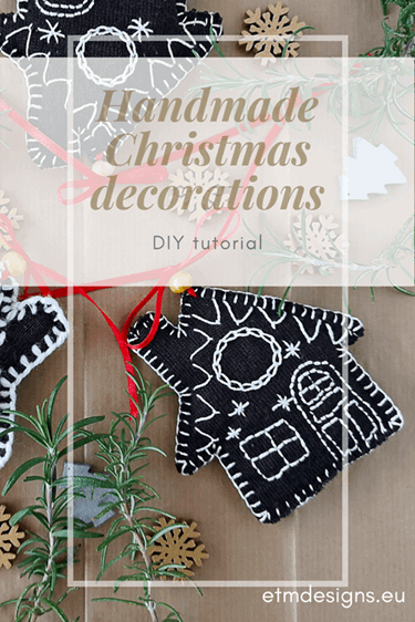 Handmade Christmas decorations Tutorial PIN