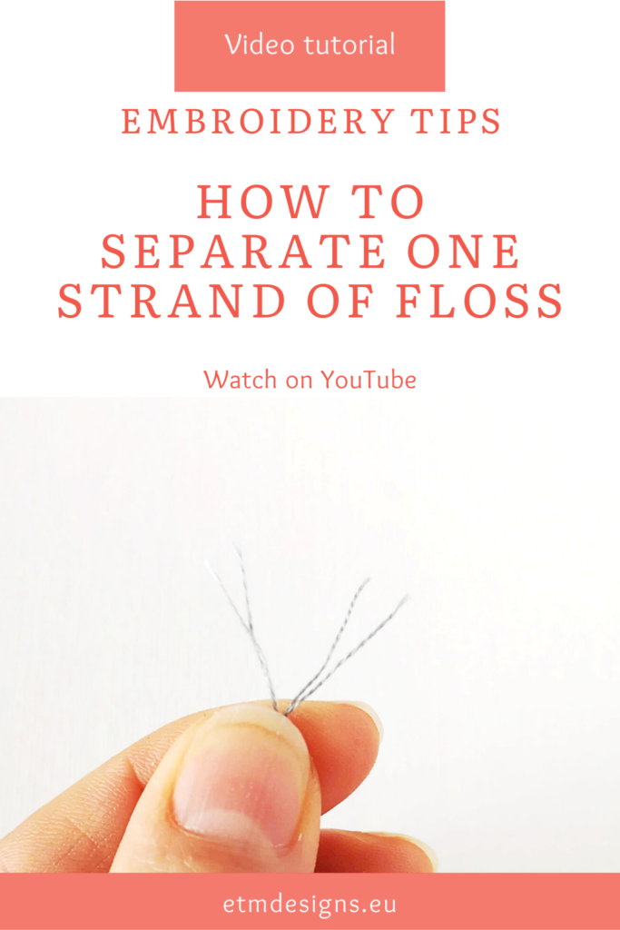 How to separate on strand of floss
