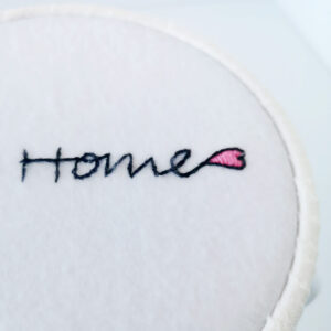 Home with a heart embroidery