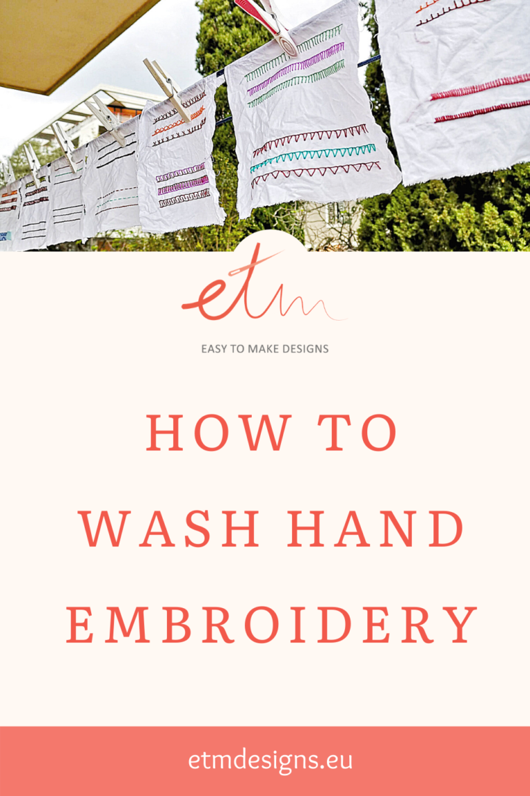 How to wash hand embroidery Pin