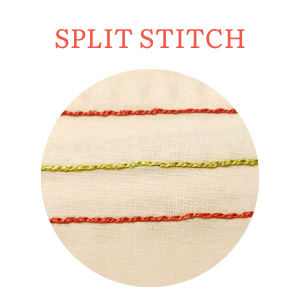 split stitch hand embroidery