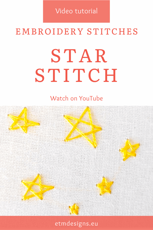 Woven star stitch video tutorial