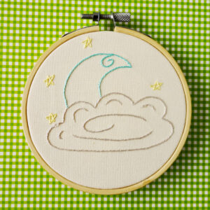 Baby moon hand embroidery pattern pdf