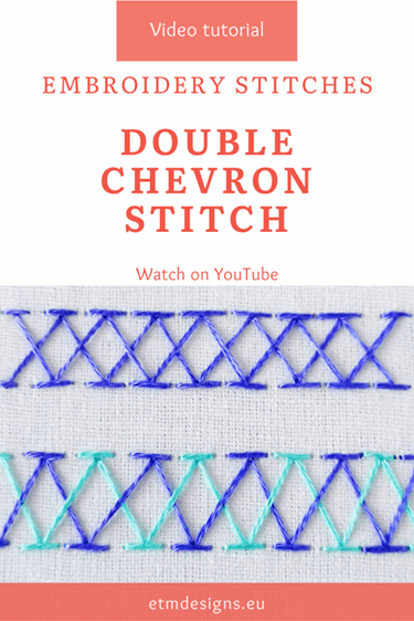 Double chevron stitch video tutorial pin