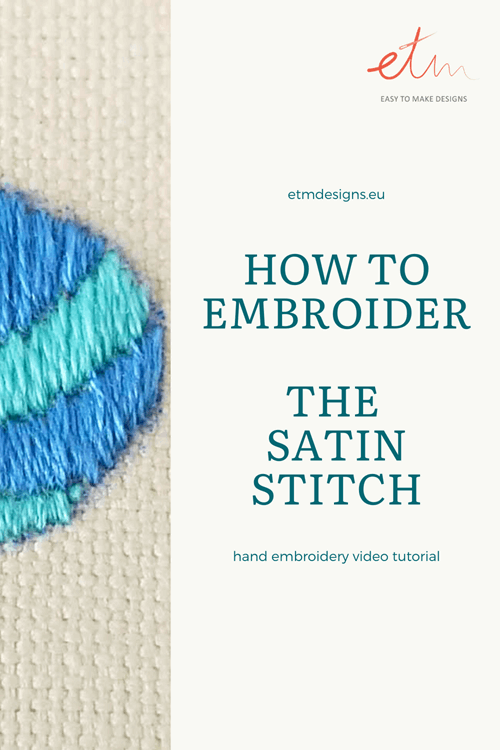 Satin stitch video tutorial