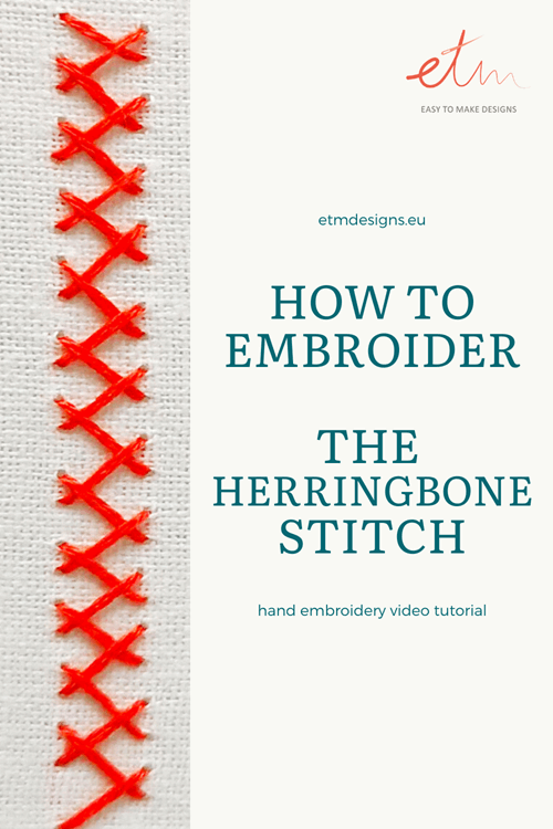 Herringbone stitch video tutorial