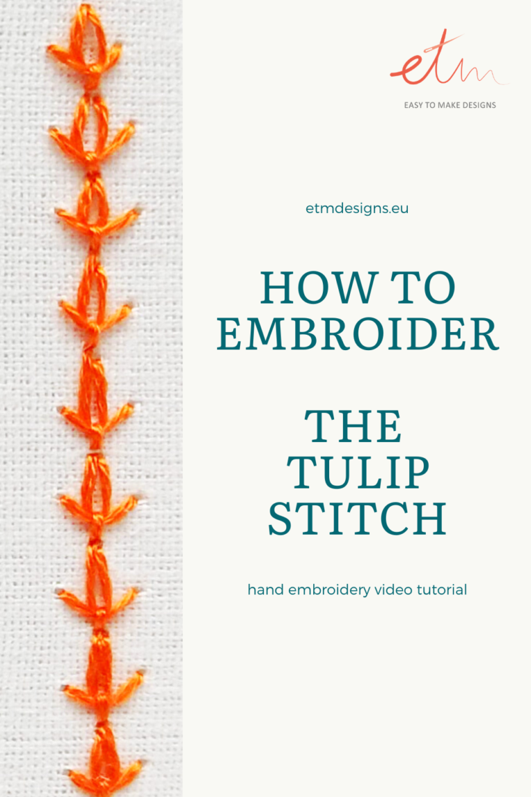 Tulip stitch video tutorial