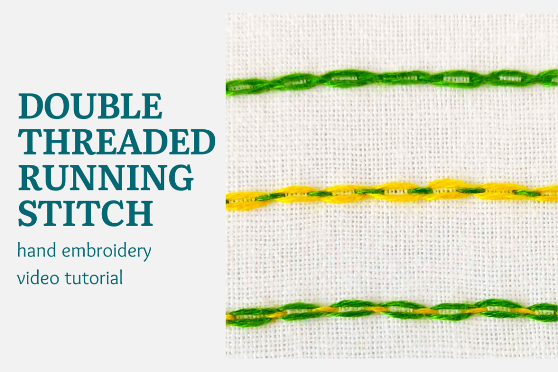 double threaded running stitch video tutorial