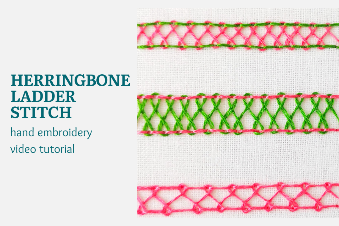 herringbone ladder stitch video tutorial