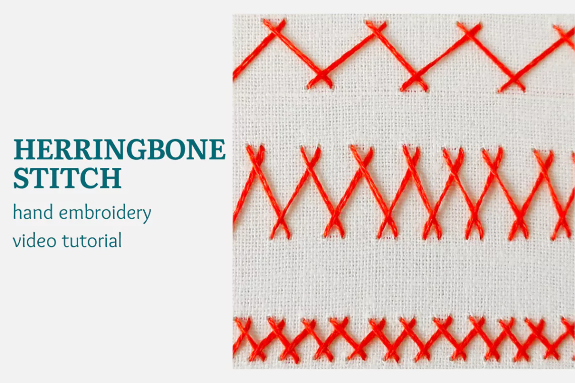 Herringbone stitch video tutorial