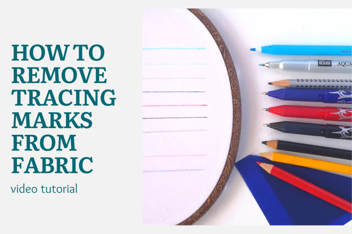 how to remove tracing marks from fabric video tutorial