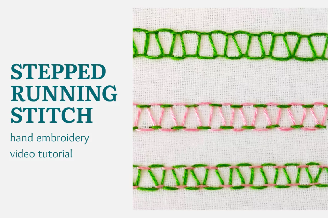 stepped running stitch video tutorial