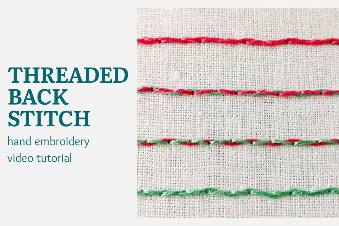 Threaded backstitch video tutorial