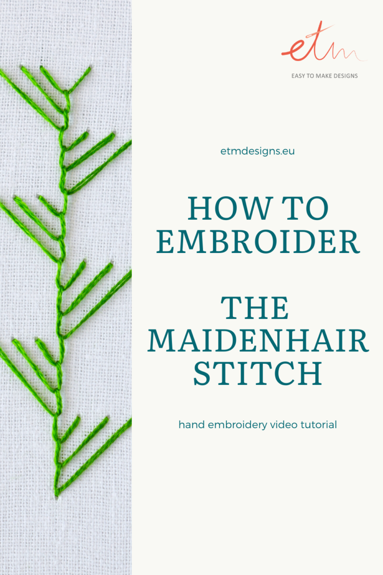 Maidenhair stitch hand embroidery