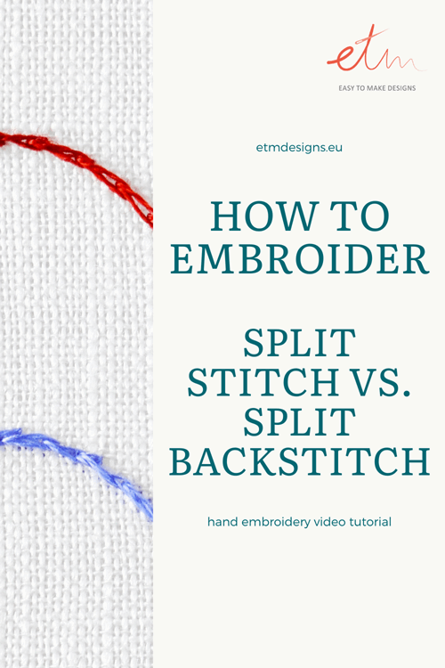 Split stitch vs. Split backstitch PIN