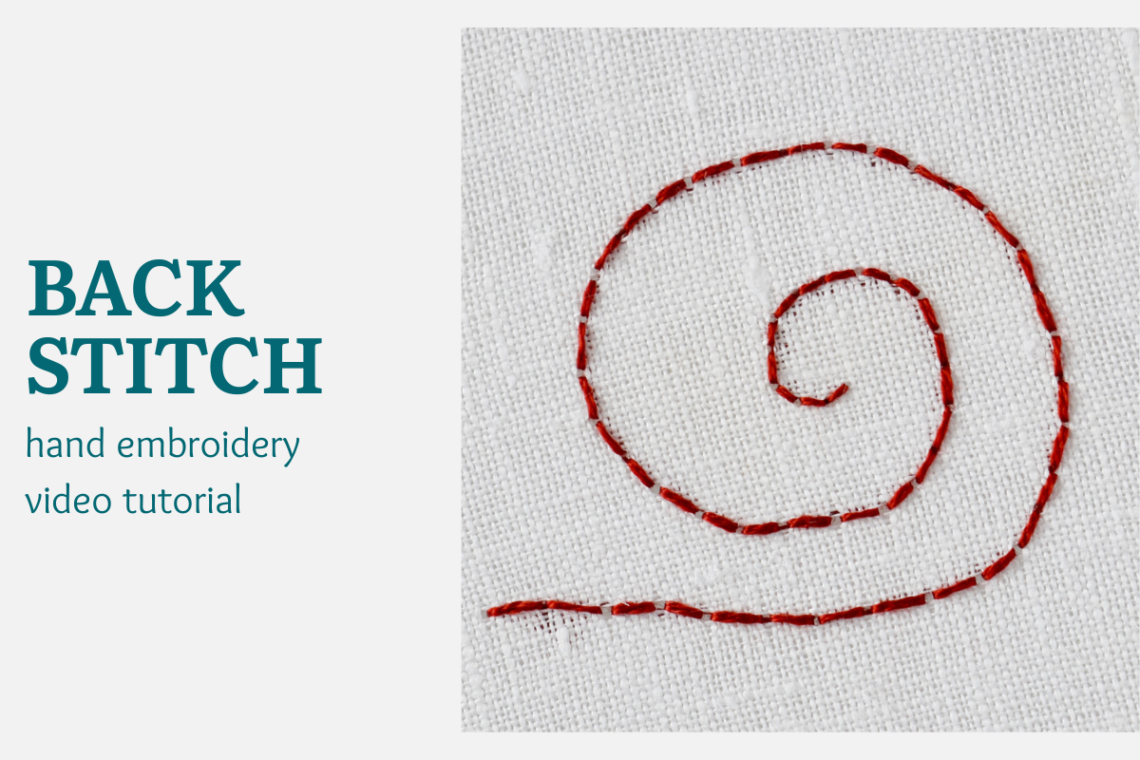 Backstitch embroidery tutorial