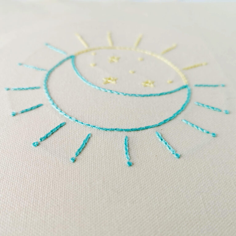 Eclipse hand embroidery pdf pattern