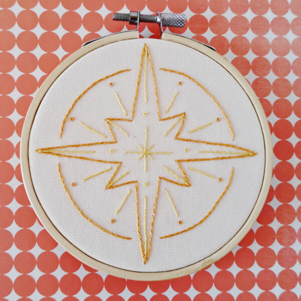 North Star hand embroidery pdf pattern 3