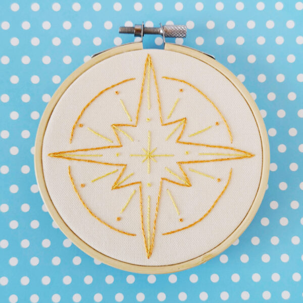 North Star hand embroidery pdf pattern 4