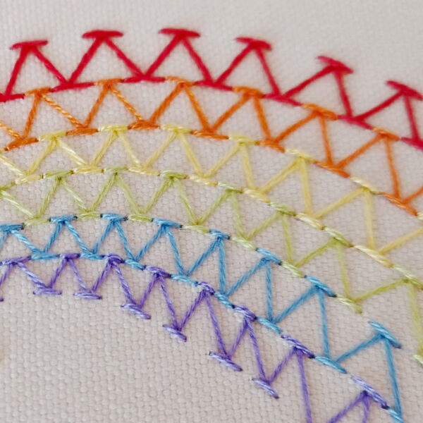 Rainbow Comet embroidery 3