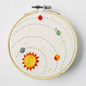 Hand embroidered Solar system