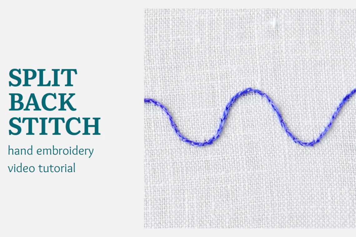 Split backstitch video tutorial