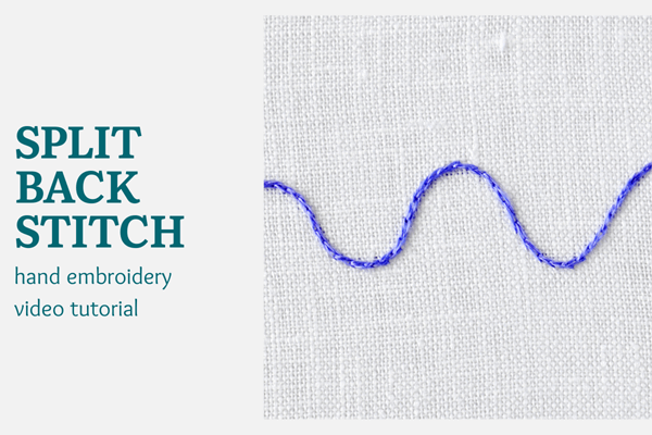 Split backstitch video tutorial