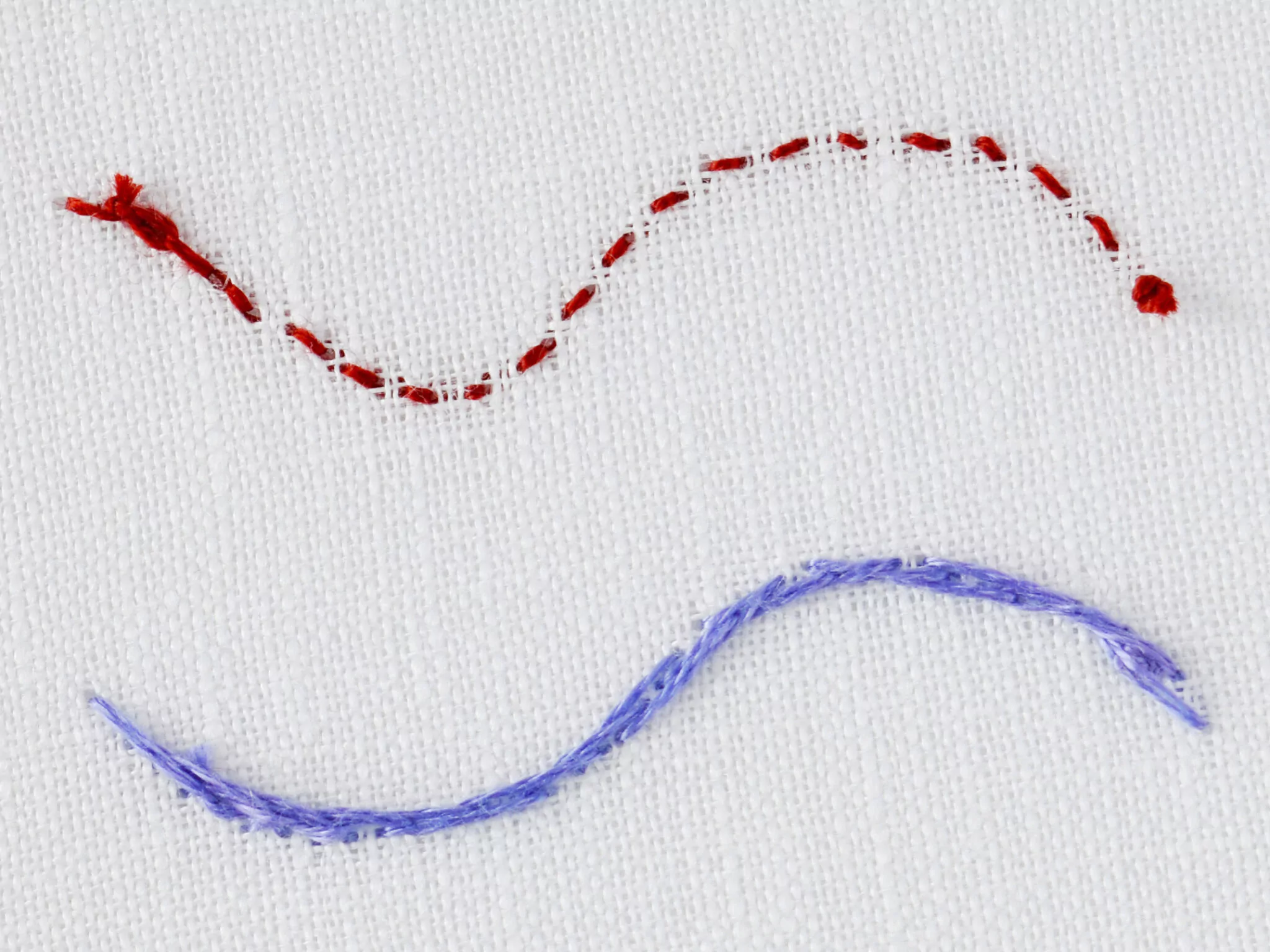 What is the difference between Split stitch and Split Backstitch?