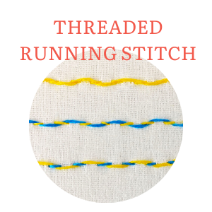 threaded running stitch