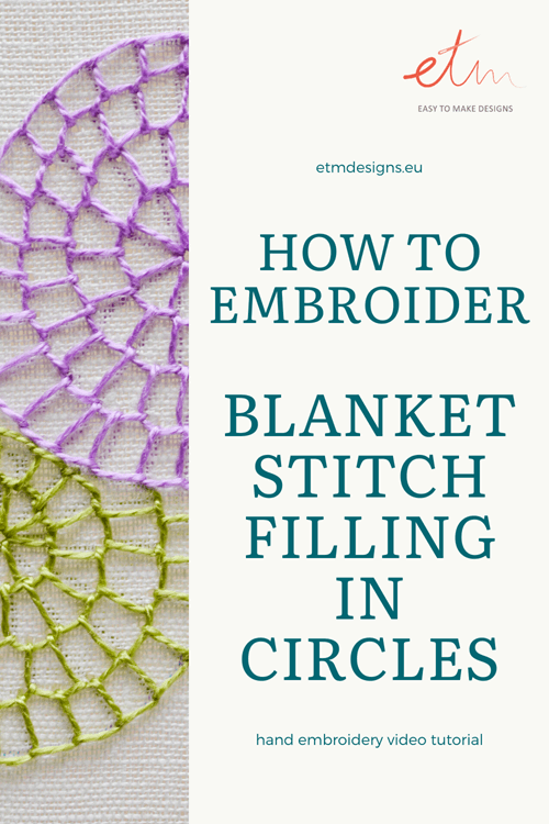 Blanket stitch filling in circles