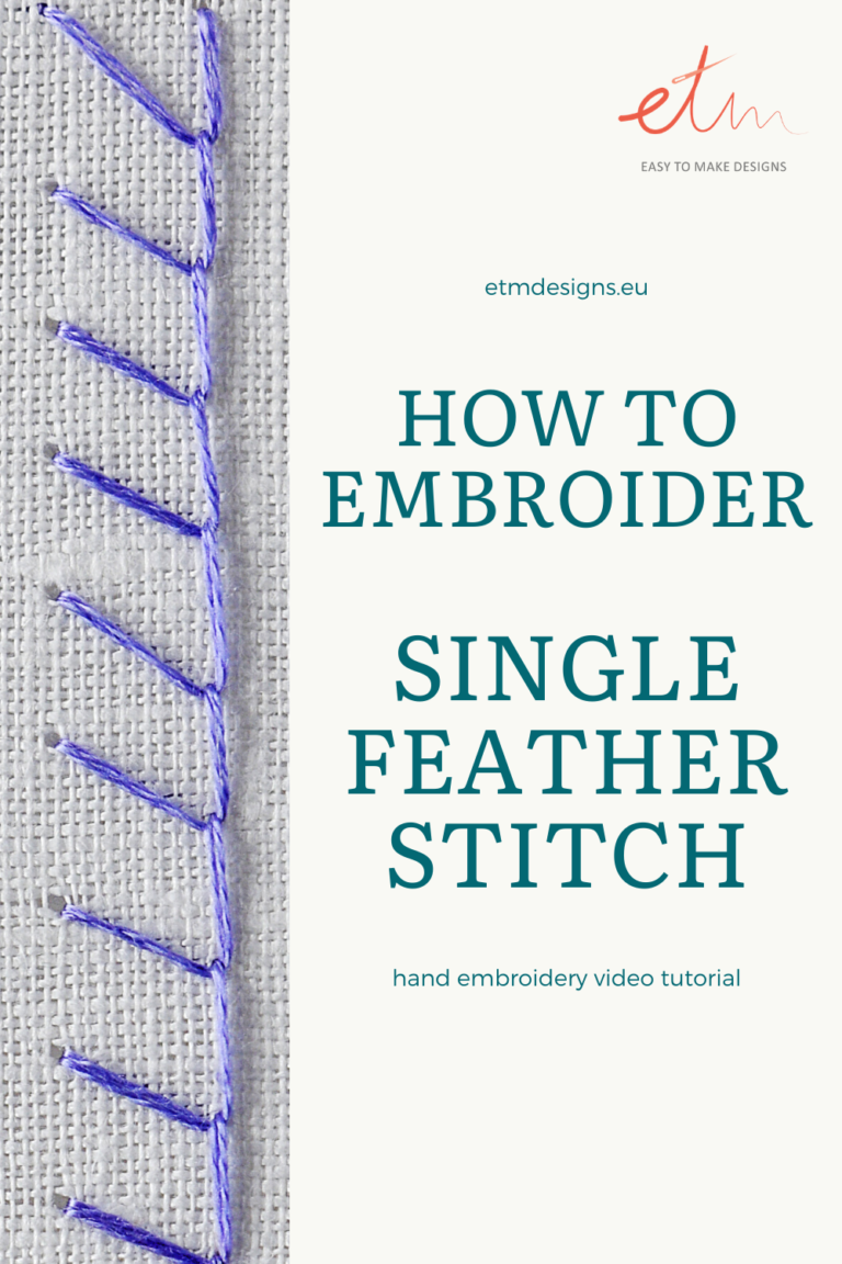 Single feather stitch video tutorial
