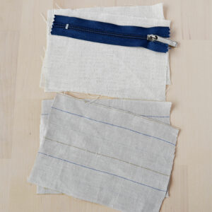Measure and cut fabric for zipper pouch