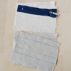 Measure and cut fabric for zipper pouch