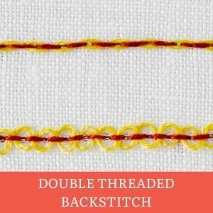 Double threaded backstitch 300x300