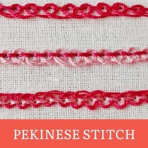 Pekinese stitch hand embroidery
