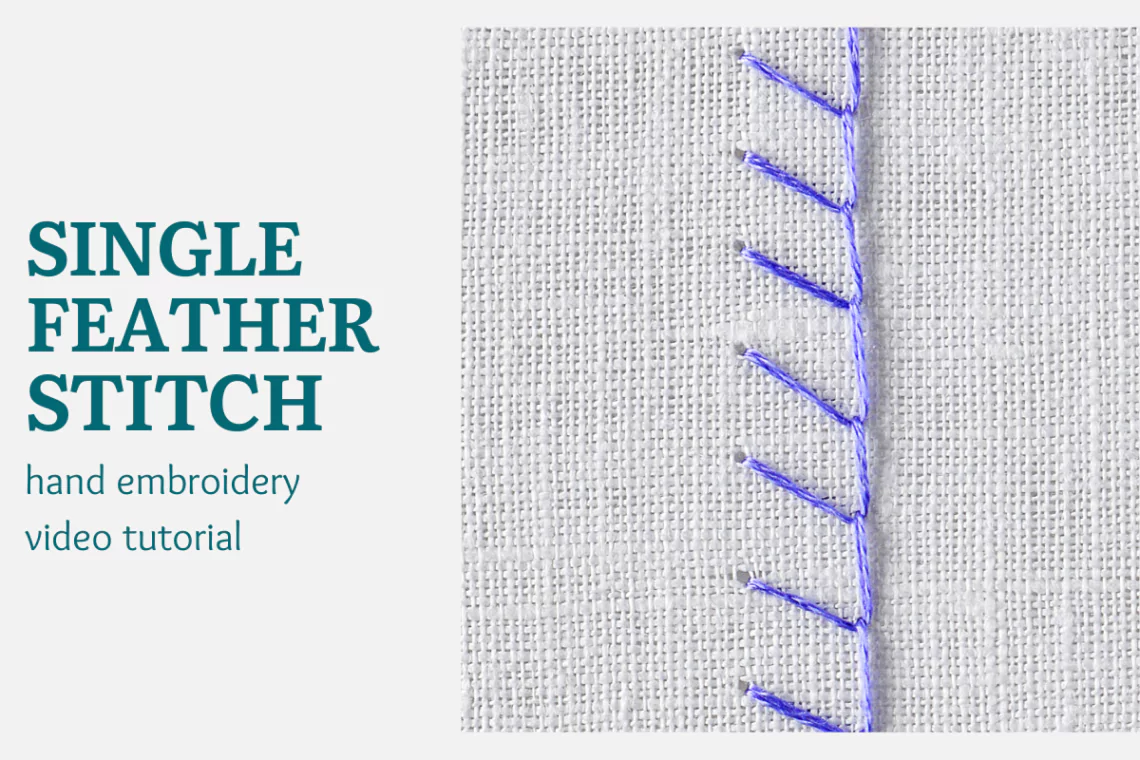 Single feather stitch video tutorial