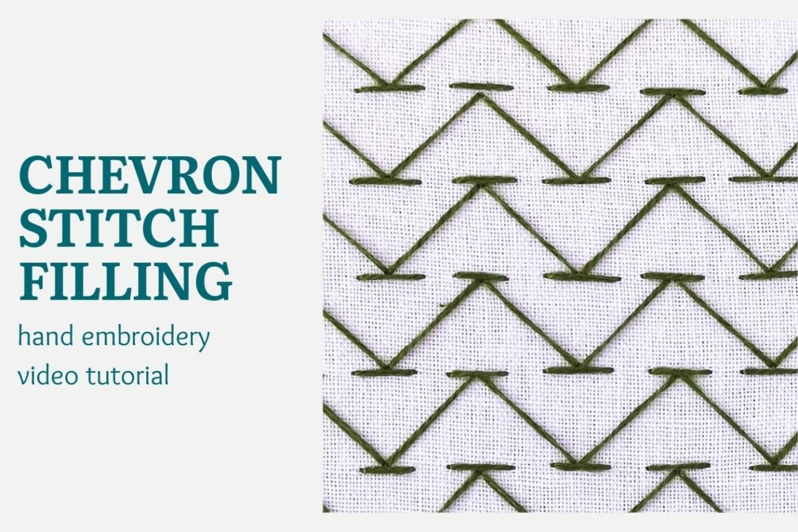 Chevron stitch filling video tutorial