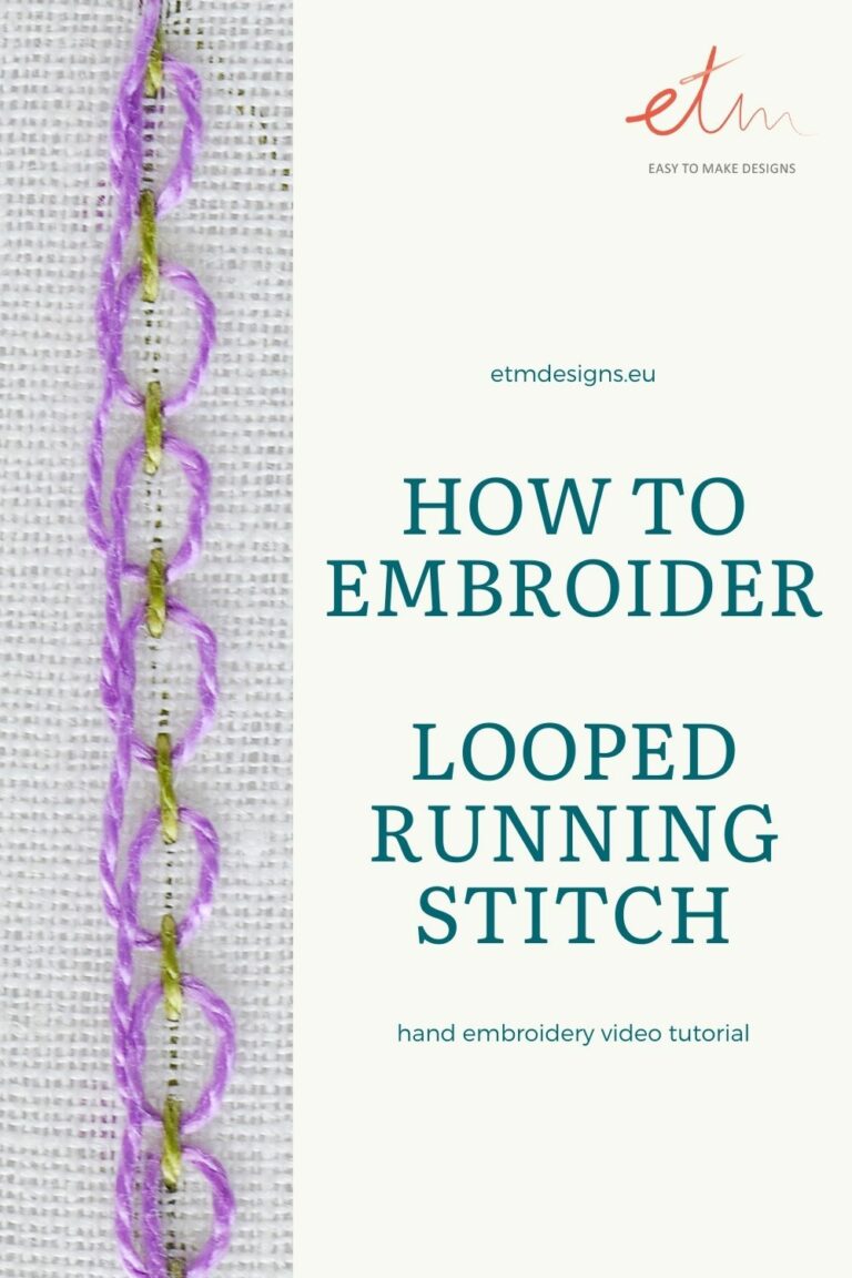 Looped running stitch video tutorial