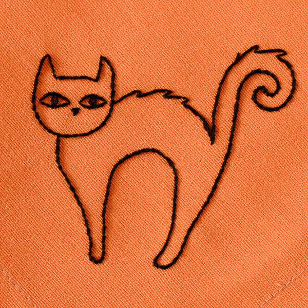 Black cat hand embroidery pattern pdf for beginners